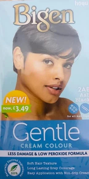 Bigen Gentle Hair Colour- Ash Black 2AB 3 x 1s