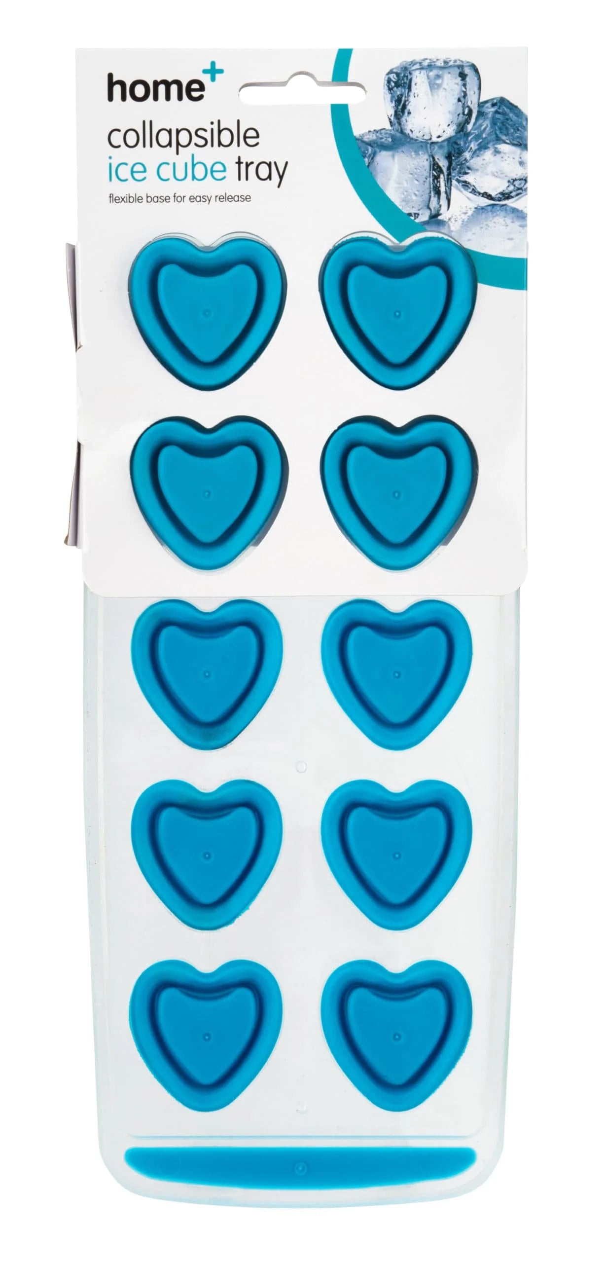 Home+ Collapsible Ice Cube Tray- Hearts 1s