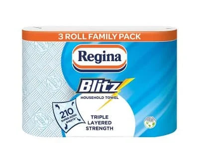 Regina Blitz Household Towel 3Ply 4 x 3s