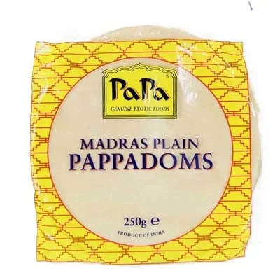 Papa Plain Papadoms 6 x 10x250g