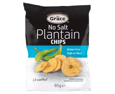Grace Plantain Chips - No Salt 9 x 85g