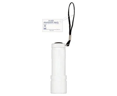 Status 9 LED Aluminium Torch Blue/Silver Single