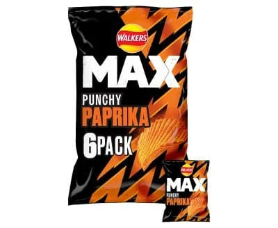 Walkers MP 6s Max Punchy Paprika 12 x 6x27g
