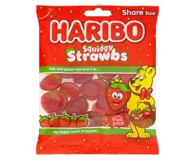 Haribo Squidgy Strawbs 12 x 160g