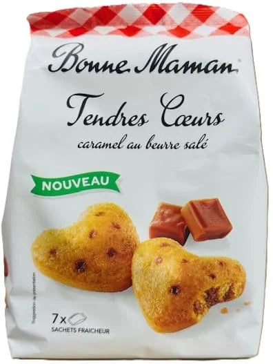 Bonne Maman Hearts Pastry Salted Caramel (7Pk) 210g