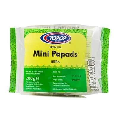 Top Op Mini Jeera Papad 10 x 200g
