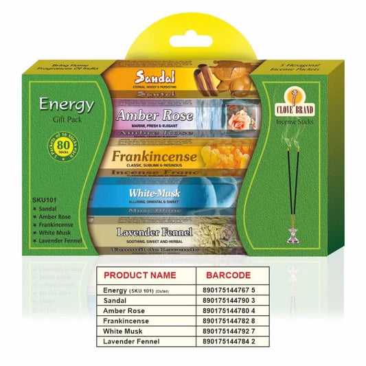 Clove Energy Window Pack Incense Sticks 5 x 16sticks