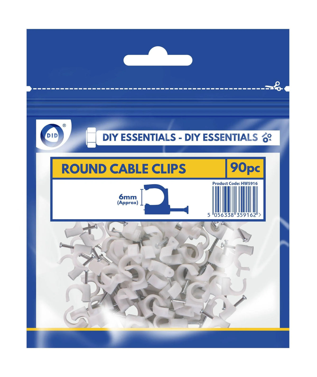 Dina 6mm Round Cable Clips 90s