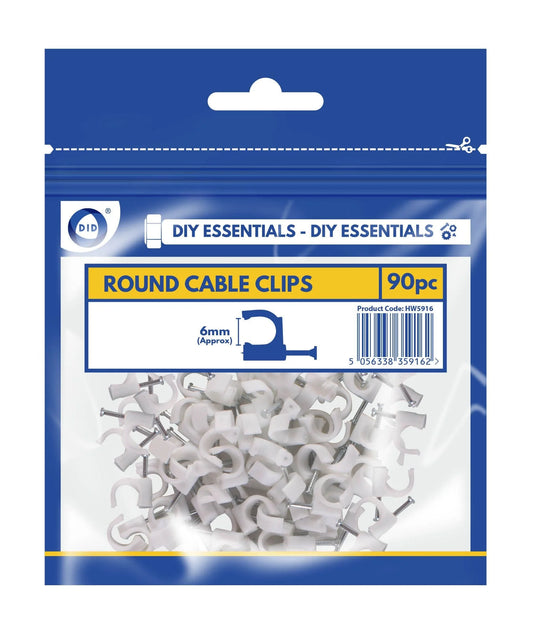 Dina 6mm Round Cable Clips 90s