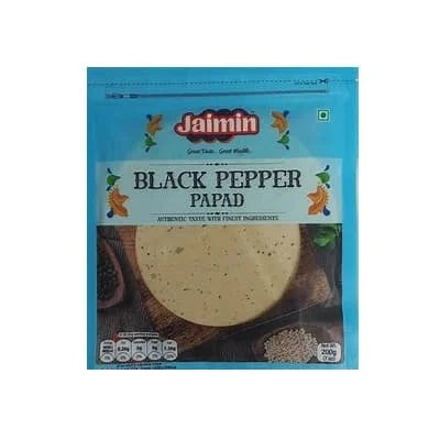 Lijjat Papad - Black Pepper 20 x 200g
