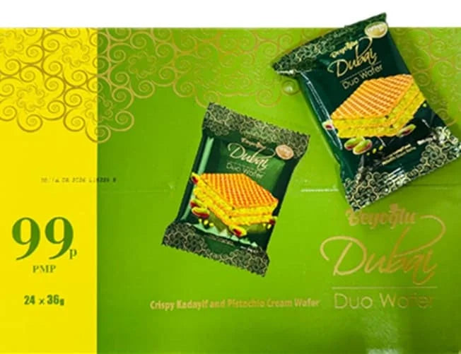Beyoglu Dubai Duo Wafer Chocolatep 24 x 36g
