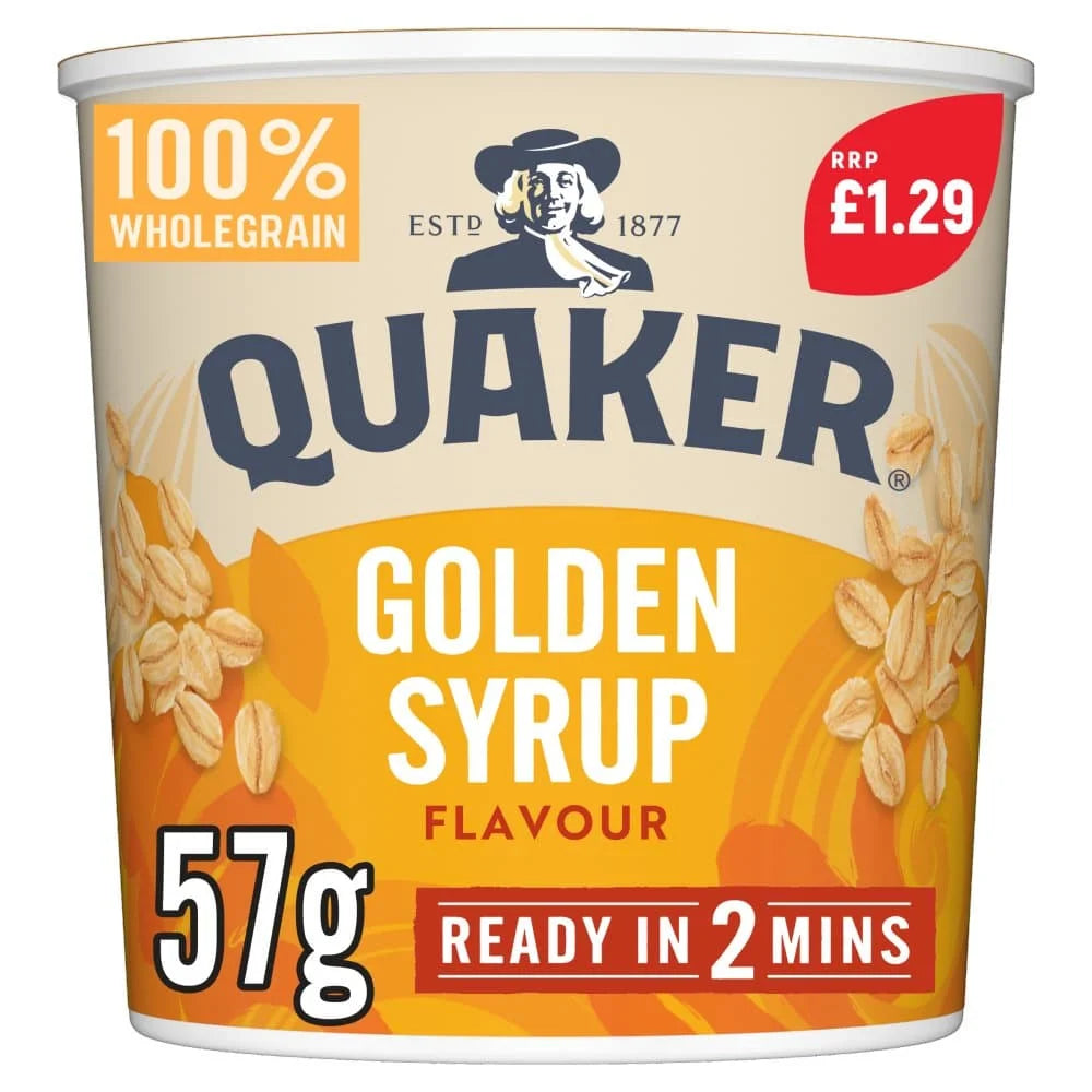 Quakers Oats Golden Syrup Pot 8 x 57g