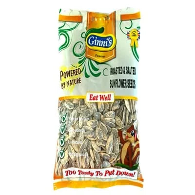 Ginni's Roasted Salted Sunflower Seeds 10 x 120g
