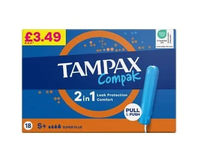 Tampax Super Plus 6 x 18s