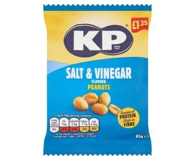 KP Salt & Vinegar Peanuts 16 x 65g