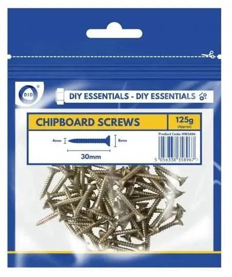 DID Chipboard Screws (30mm) 125g
