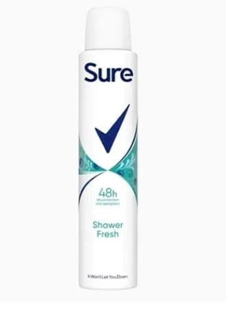 Sure AP Aerosol - Shower Fresh 6 x 200ml