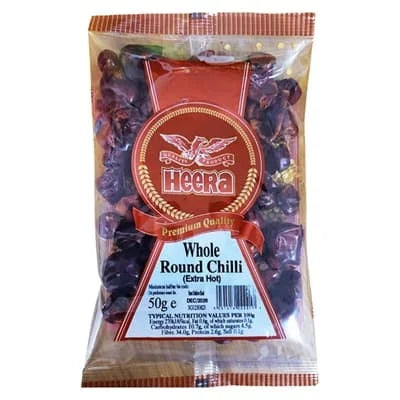 Heera Ex Hot Whole Round Chilli 6 x 200g