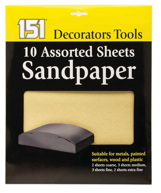 151 Decoraters Tools 10 Sandpaper Single