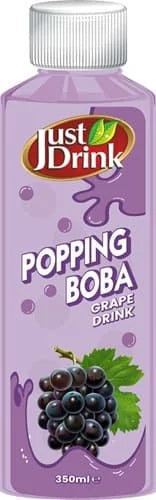 Just Drink Popping Boba Grape 12 x 350ml