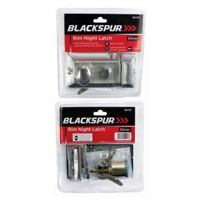 Blackspur Rim Night Latch Silver 1s