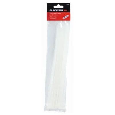 Blackspur White Cable Tie Set 45s