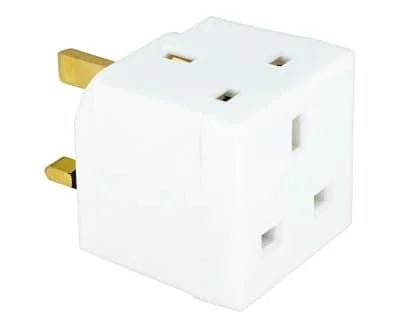 Status 2 Way Non Fused Adaptor White in CDU 1s