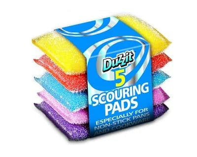 151 Duzzit Mixed Scouring Pads 5s