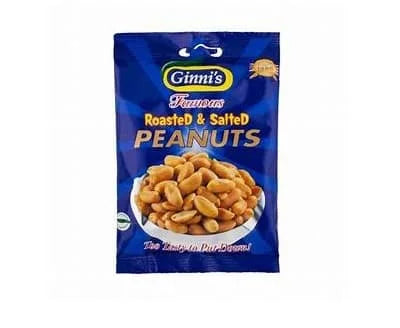 Ginni Roasted Salted Peanuts 10 x 90g