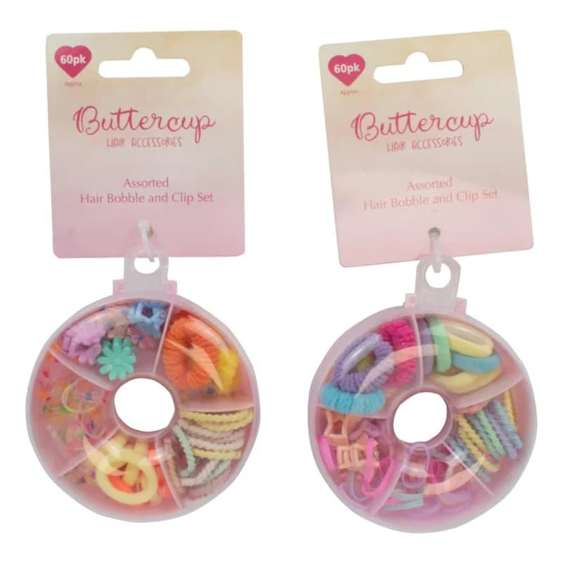 OTL Childrens Hair Bobble & Clip Set 60pcs