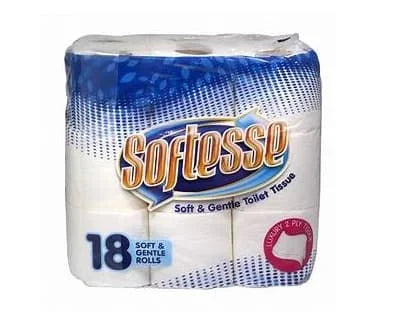 Softesse White Toilet Rolls 2ply 3 x 18s