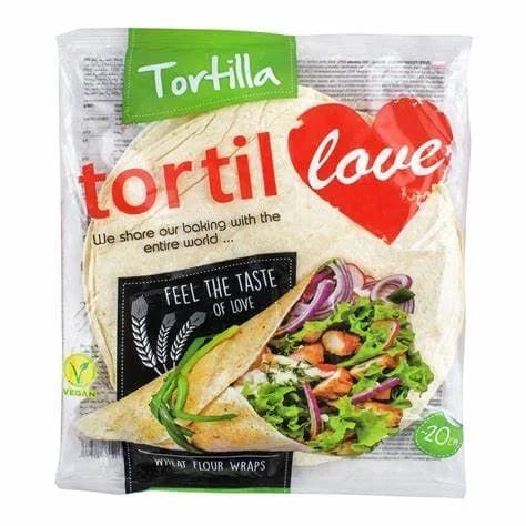 Tortillove Wheat Tortillas Wraps 20cm(18pcs) 720g