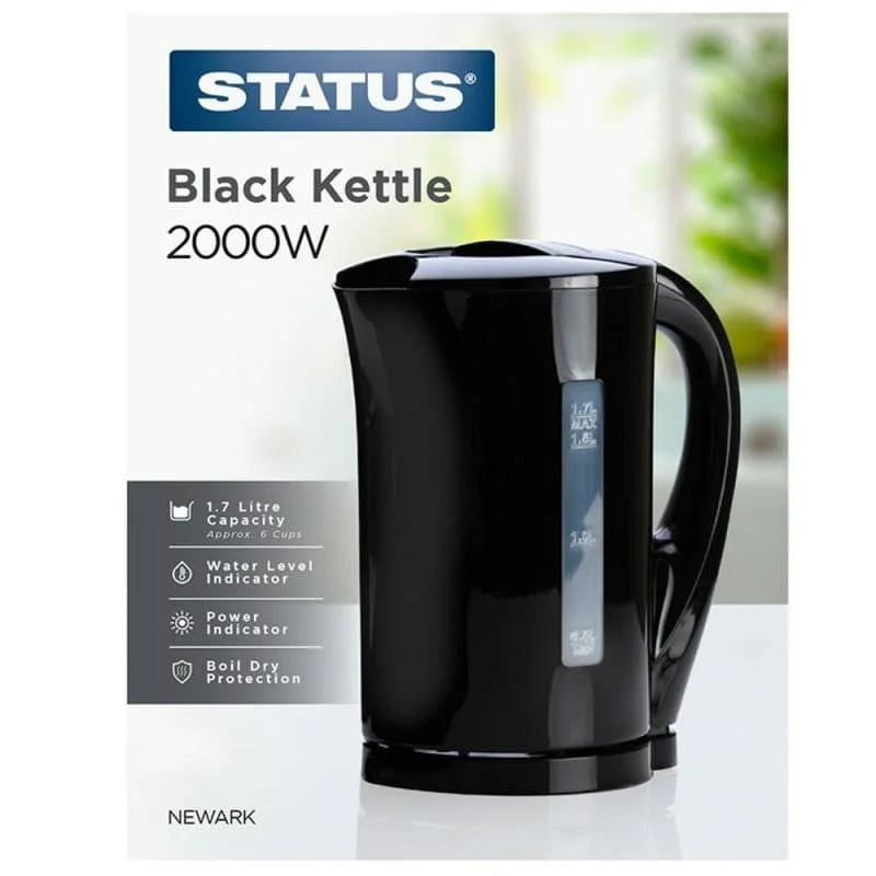 Status Cordless Black Kettle 1.7 Litre (Boston) 1