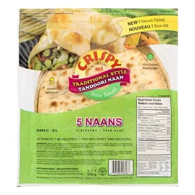 Crispy Tandoori Garlic Naan (5s) 500g
