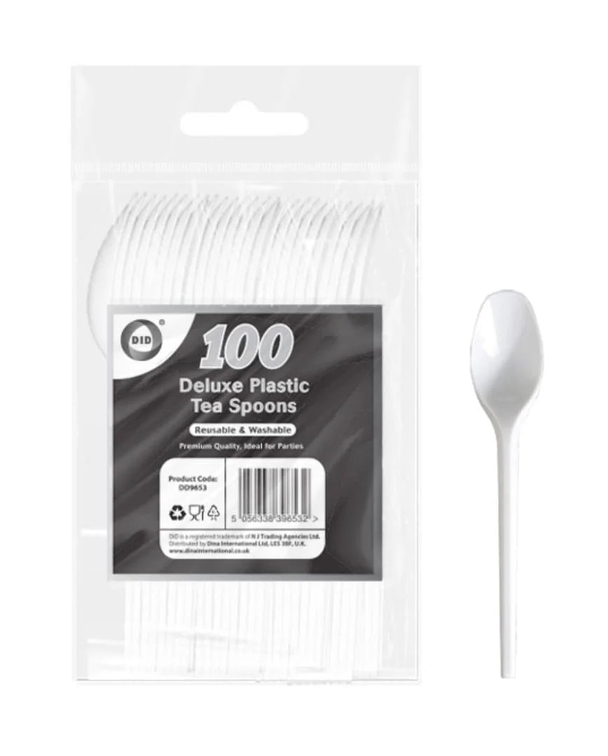 Dina White Plastic Tea Spoons 100s