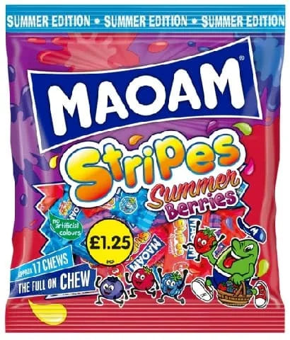 Haribo Maoam Stripes Summer Berries 14 x 140g