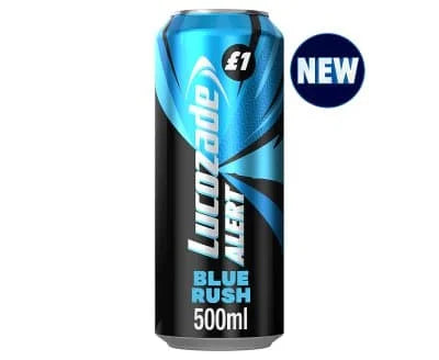 Lucozade Alert Blue Rush Energy Cans 12 x 500ml