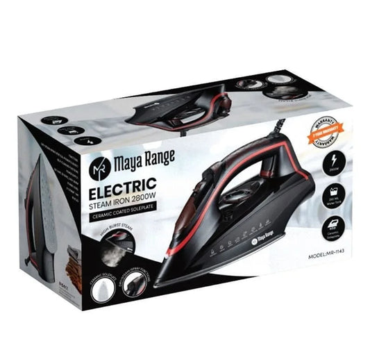 Maya Electric Steam Iron Ceramic Soleplate 2800w