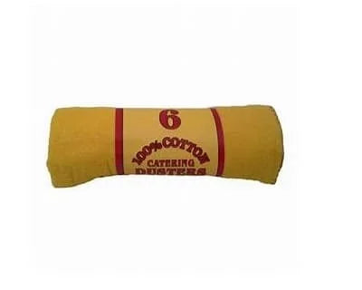 RM Catering Yellow Duster 6 x 10s