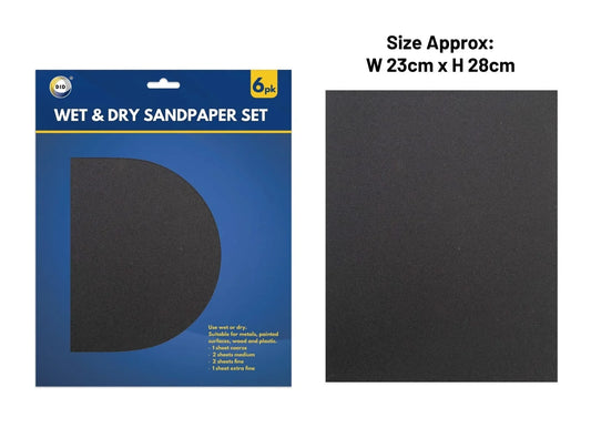 Dina 6 Wet & Dry Sandpaper Set 6pcs