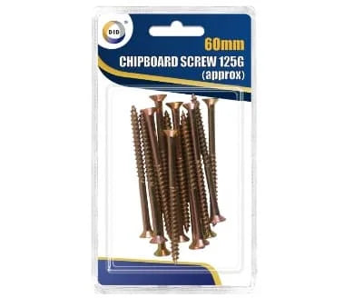 DID Chipboard Screws (60mm) 125g