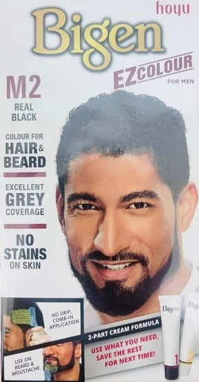 Bigen EZ Colour Mens Hair & Beard - Real Black M2 3 x 1s