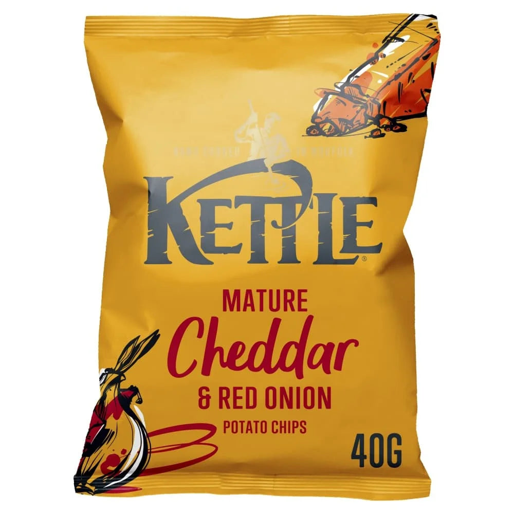Kettle Mature Cheddar & Red Onion 18 x 40g