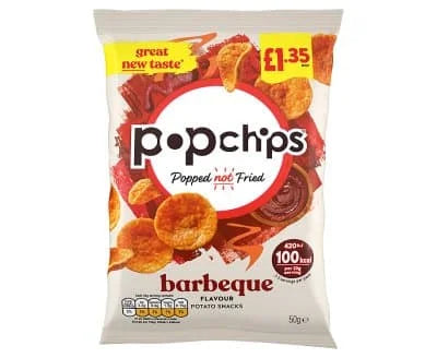 Popchips Barbeque Crisps 16 x 50g