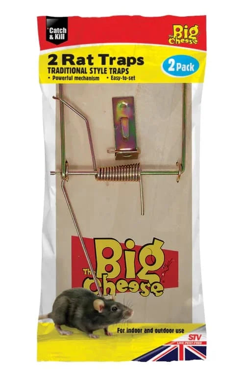The Big Cheese Wooden Rat Traps Twin Pk 2s