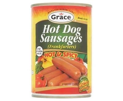 Grace Halal Hot Dogs Hot & Spicy 12 x 400g