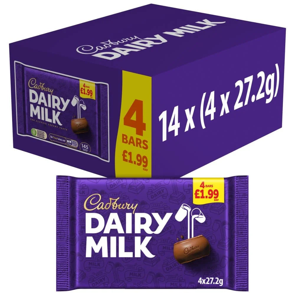 Cadbury's D/M 4 Bars 14 x 4s