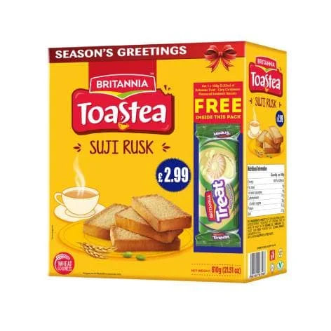 Britannia Toastea Suji Rusk (Treat Cardamom 6 x 610g