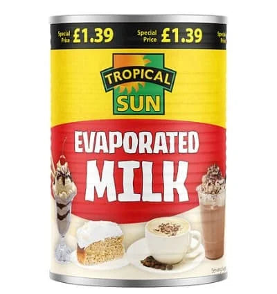 Tropical Sun Evaporated Milk 12 x 410g