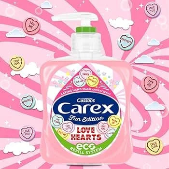 Carex Hand Wash - Love Hearts 6 x 250ml